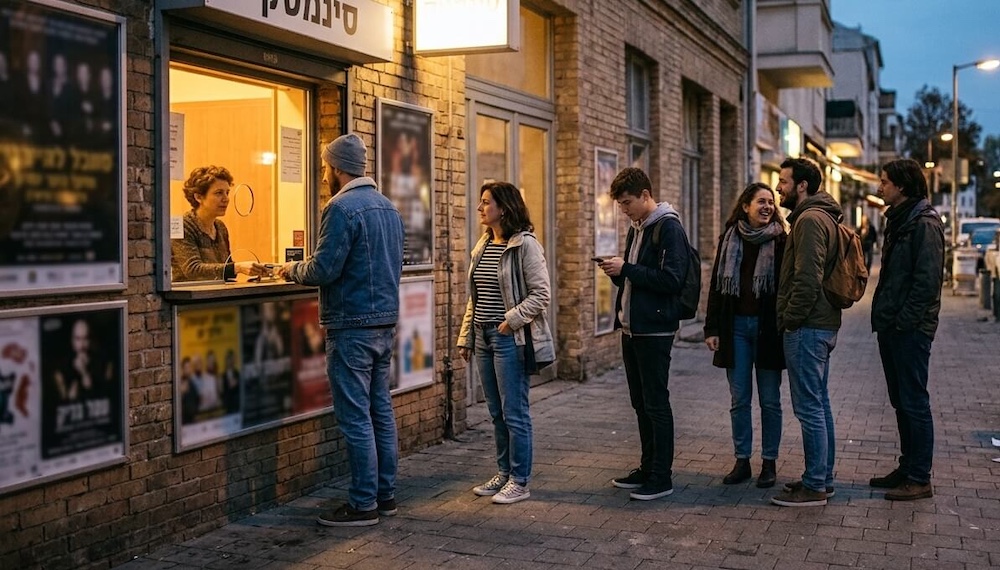 מכירת כרטיסים למופע סטנדאפ בישראל הדמייה